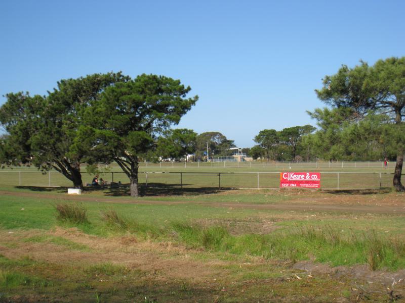 St Leonards - St Leonards Lake Reserve, Murradoc Road - View towards Len Trewin Reserve from lake at Cole St