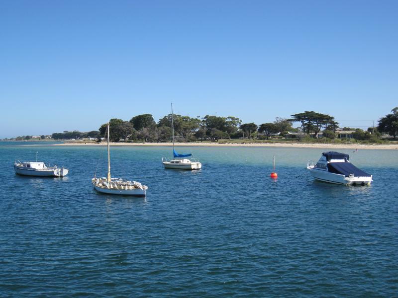 St Leonards - St Leonards Pier, eastern end of Murradoc Road: View south-west from end of pier towards beach
