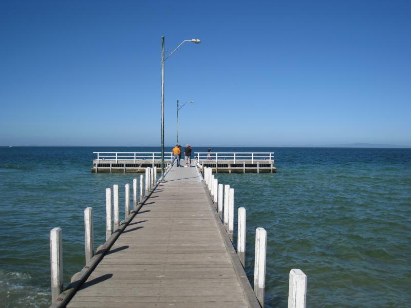 St Leonards - Jetty, boat ramp and surroundings, Bluff Road at Leviens Road: View along jetty at boat ramp