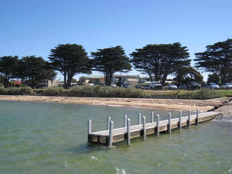 St Leonards - Jetty, boat ramp and surroundings, Bluff Road at Leviens Road: View towards coast and foreshore from jetty