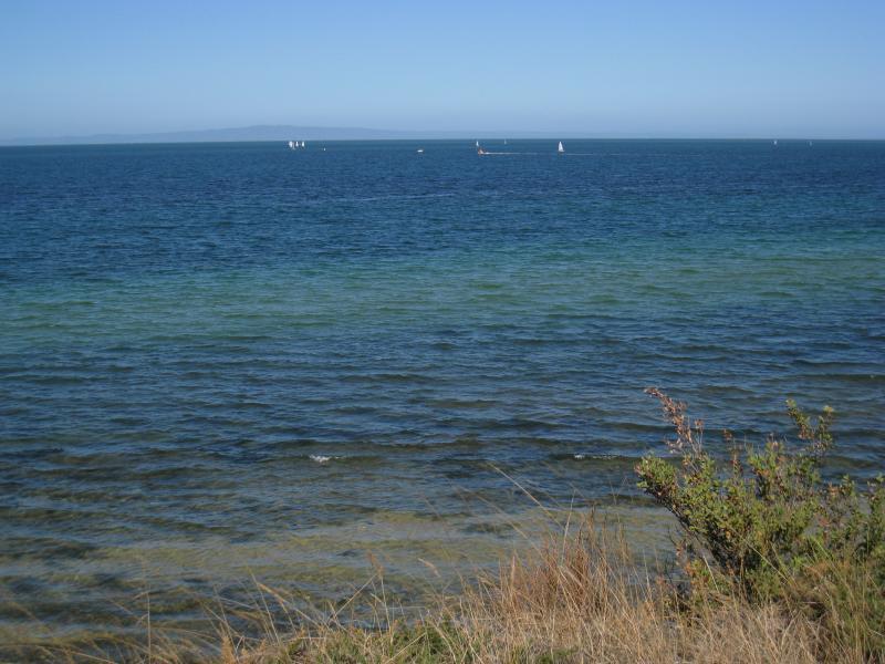St Leonards - The Bluff and surrounding coast, Bluff Road - View from The Bluff, across Port Phillip towards Arthurs Seat