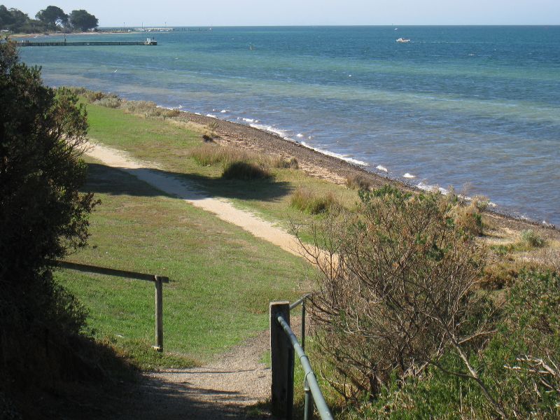 St Leonards - The Bluff and surrounding coast, Bluff Road: View north along coast from lookout at The Bluff