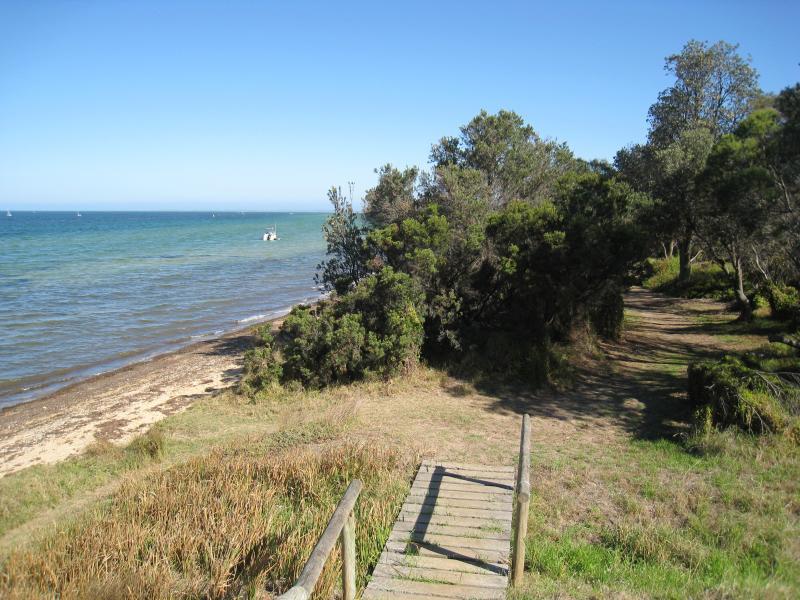 St Leonards - The Bluff and surrounding coast, Bluff Road: Pathway along foreshore on southern side of The Bluff