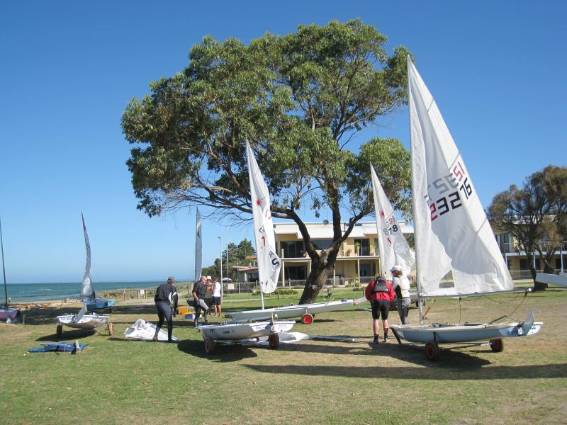 St Leonards - Yacht club and surrounding foreshore, southern end of Lower Bluff Road - Yachts on foreshore