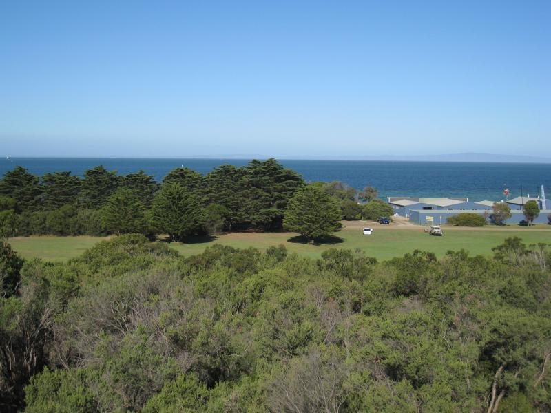 St Leonards - Bluff Road: View east across foreshore reserve on north side of yacht club