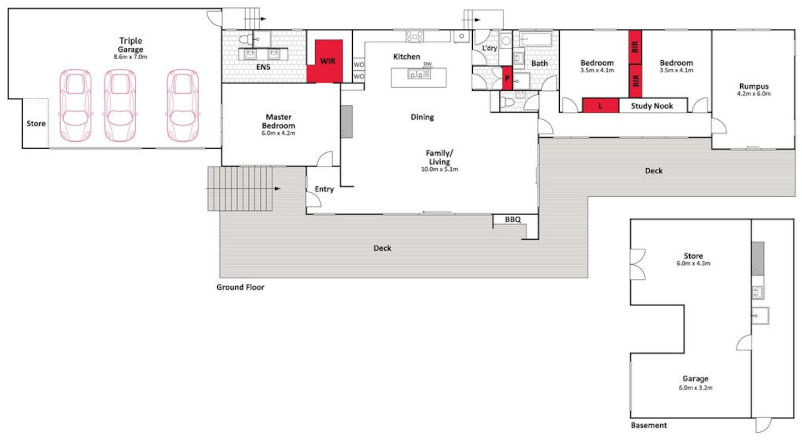 Surfers Rest - Floor plan