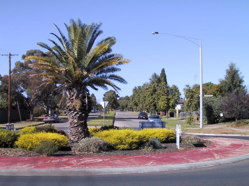 Swan Hill - Commercial centre and shops: View south along Splatt St at Rutherford St