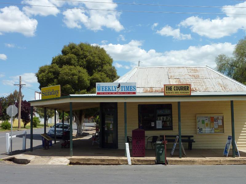Talbot - Town Hall and surroundings, Ballarat Street and Heales Street: General store, corner Ballarat St and Prince Alfred St
