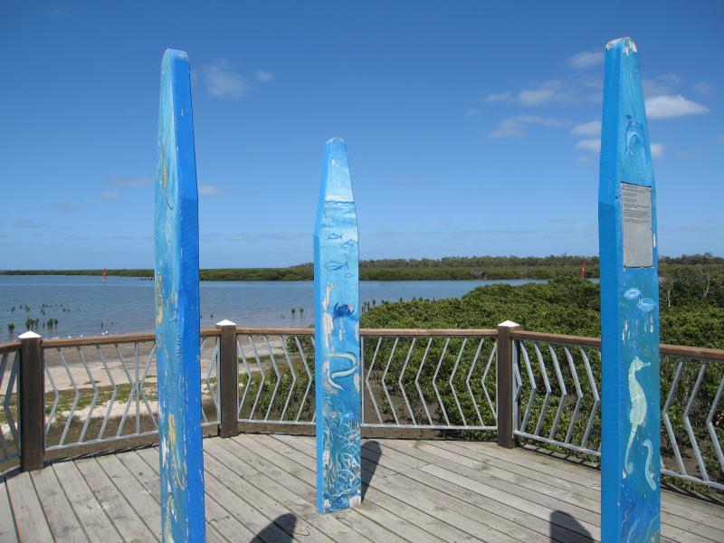 Tooradin - Landing Reserve picnic area fronting Sawtells Inlet, southern end of Foreshore Road: Viewing platform overlooking Sawtells Inlet