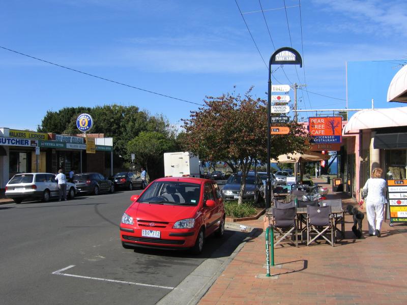 Torquay - Shops and commercial centre around Gilbert Street - View east along Gilbert St