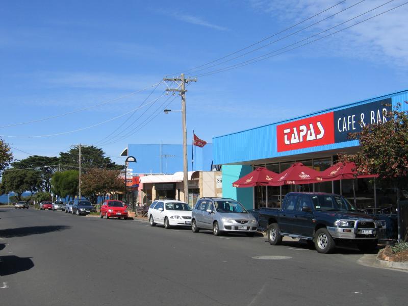 Torquay - Shops and commercial centre around Gilbert Street - View east along Gilbert St