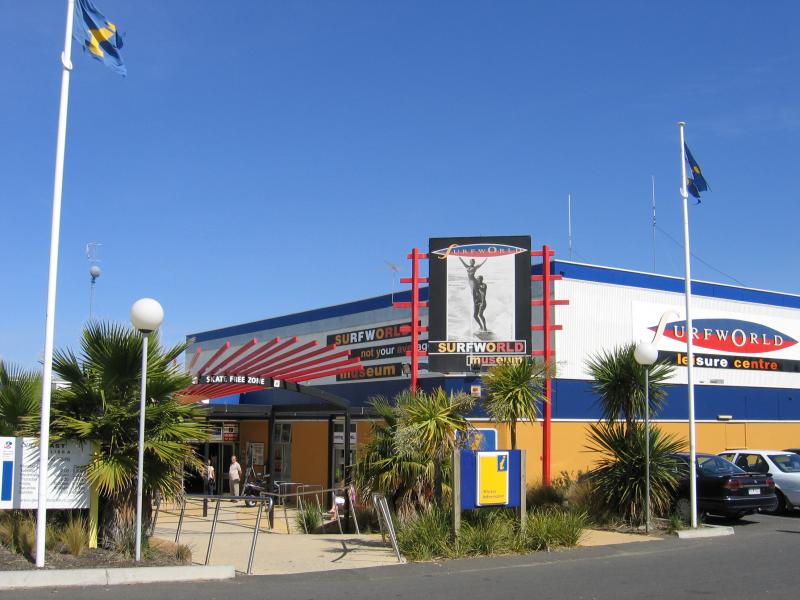 Torquay - Surf City Plaza and surroundings, Surf Coast Highway - Surfworld Museum and visitor information centre