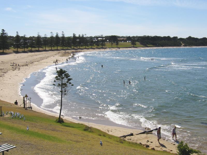 Torquay - Point Danger: View north along Front Beach from Point Danger