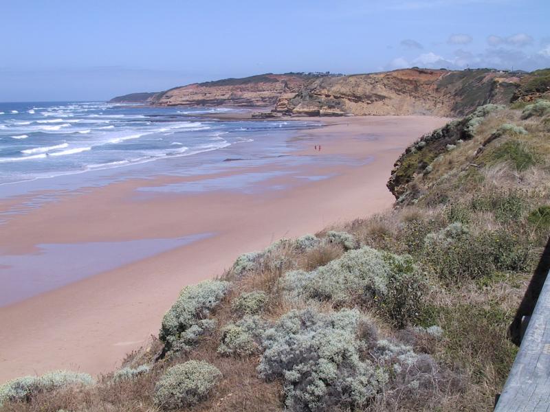 Torquay - Jan Juc: View west along Half Moon Bay from Carnarvron Avenue