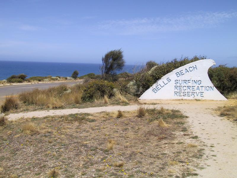 Torquay - Bells Beach: Bells Beach sign
