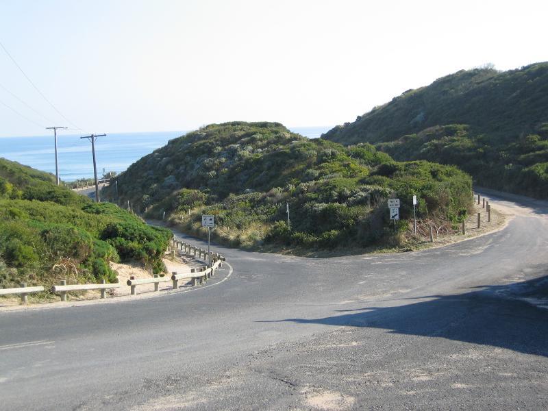 Venus Bay - No. 1 Beach at end of Surf Drive - View west along Surf Dr towards beach