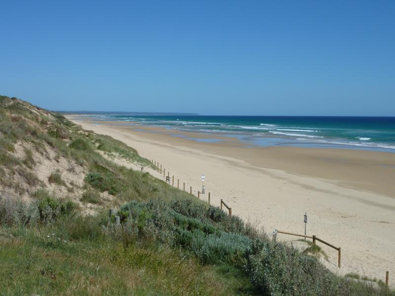 Venus Bay - No. 1 Beach at end of Surf Drive - View south-east along sand dunes and beach