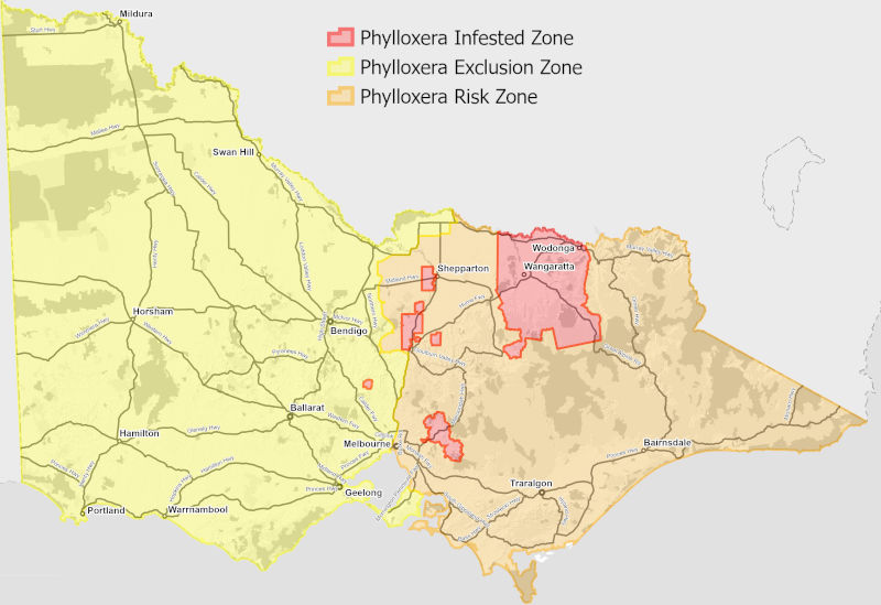 Victorian phylloxera zones
