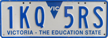 Standard issue Victorian number plate