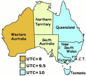 Timezones in Australia
