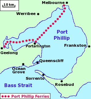 Port Phillip Ferries map