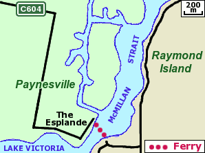 Raymond Island ferry map