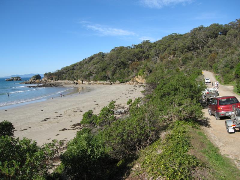Walkerville - Beach at Walkerville North and Walkerville South: View south along beach from car park at Walkerville South boat ramp