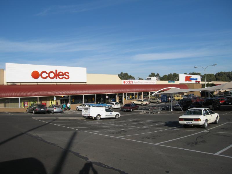 Wangaratta - Tone Road area: K-Mart and Coles, Tone Rd between Greta Rd and Perry St