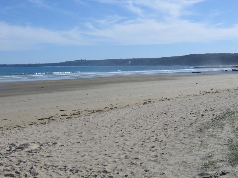 Waratah Bay - Beach and foreshore, corner Brown Street and Gale Street: View west along coast