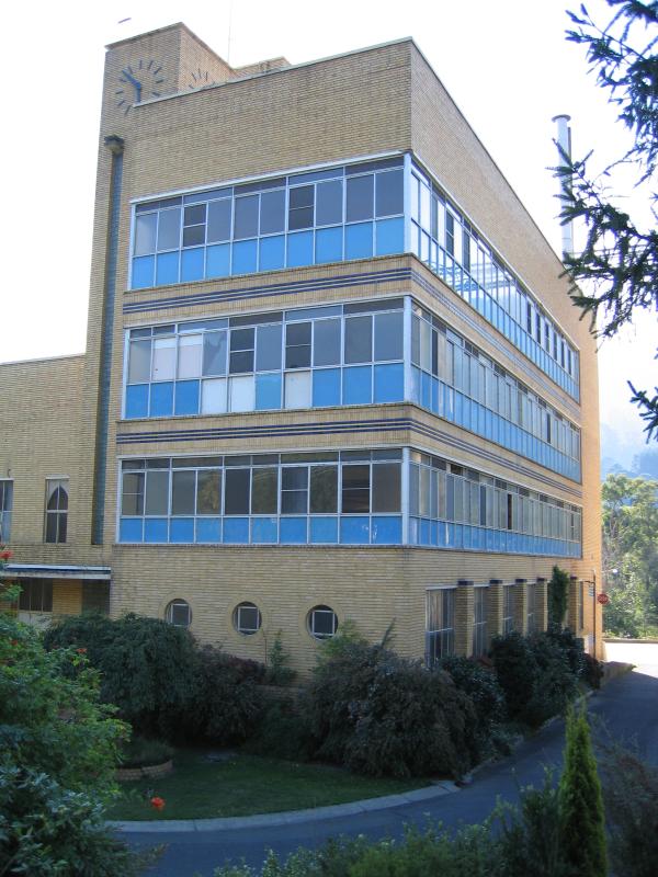 Warburton - Small commercial centre and shops, Warburton Highway east of main centre: Old Sanitarium health food factory, Warburton Hwy
