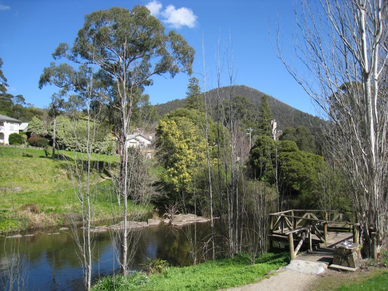 Warburton - Yarra River Walk: River platform, Yarra River west of Story Reserve
