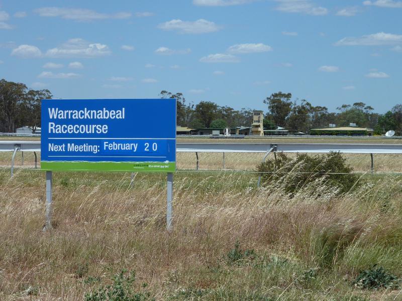 Warracknabeal - Racecourse and showgrounds - View south across Warracknabeal Racecourse from Borung Hwy