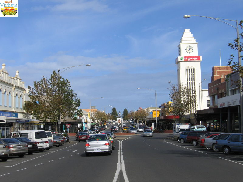 Warrnambool - Commercial centre: view south along Liebig Street towards Lava Street