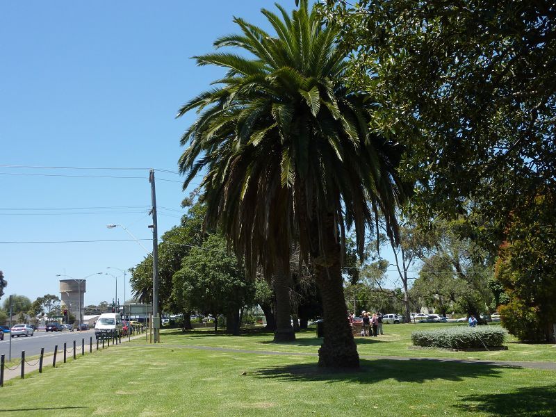 Werribee - Kelly Park, Cherry Street and Synnot Street - South-easterly view through park fronting Cherry St