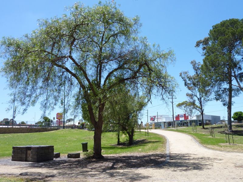 Werribee - Chirnside Park, Watton Street: View through park towards entrance gates