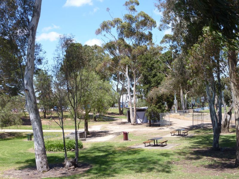 Werribee - Chirnside Park, Watton Street: BBQ and picnic area on eastern side of oval