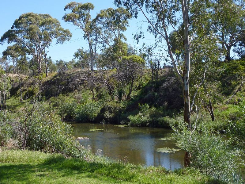 Werribee - Chirnside Park, Watton Street - View of Werribee River from pathway west of oval