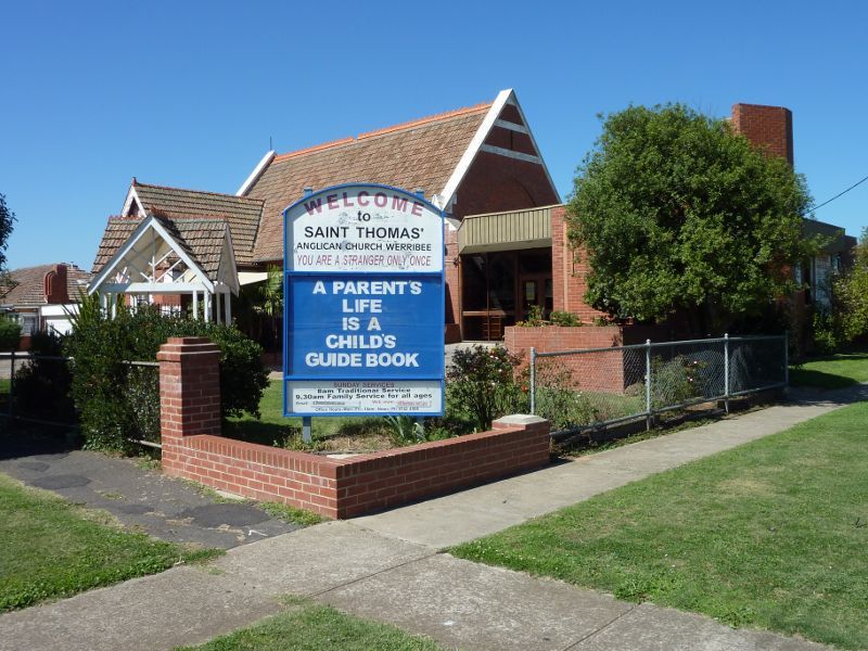 Werribee - Churches of Werribee - St Thomas Anglican Church, corner Synnot St and Greaves St