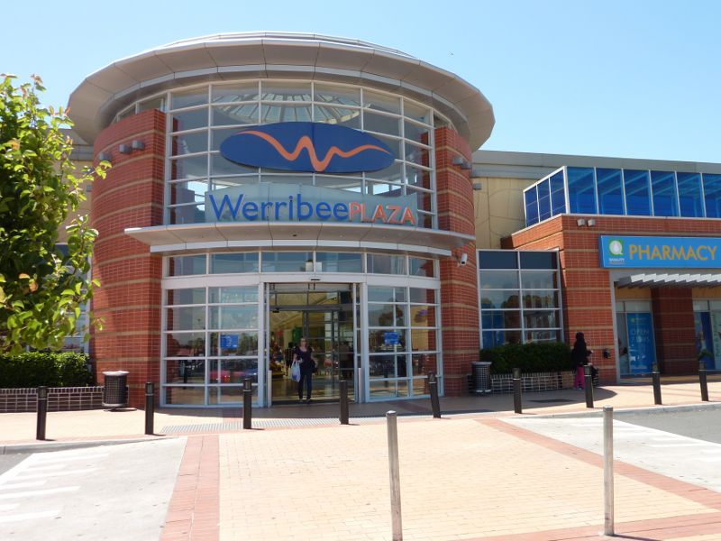 Werribee - Werribee Plaza Shopping Centre, corner Heaths Road and Derrimut Road - Shopping centre entrance facing Heaths Rd