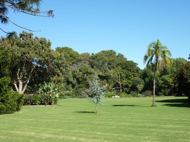 Werribee - Werribee Park and The Mansion, Werribee South - Garden along pathway from Gatelodge to The Mansion