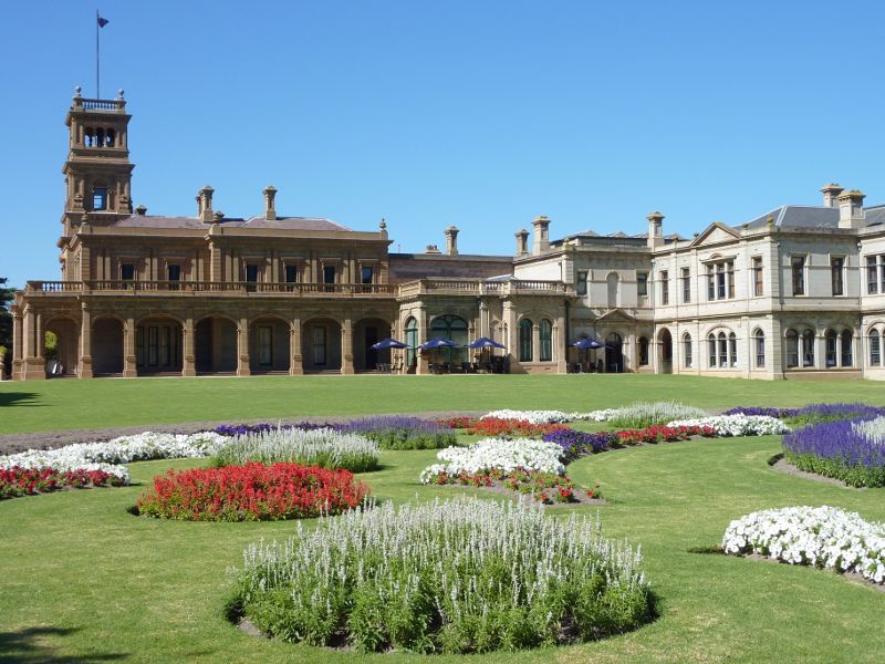 Werribee - Werribee Park and The Mansion, Werribee South - View across parterre towards The Mansion