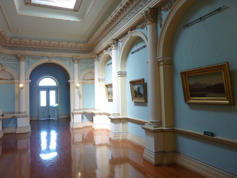 Werribee - Werribee Park and The Mansion, Werribee South - Saloon inside The Mansion leading to front balcony
