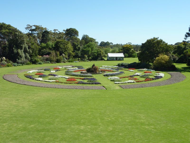 Werribee - Werribee Park and The Mansion, Werribee South - View from front balcony of The Mansion towards parterre
