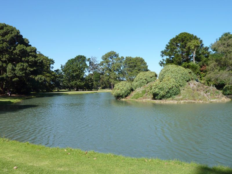 Werribee - Werribee Park and The Mansion, Werribee South - View across lake towards The Grotto