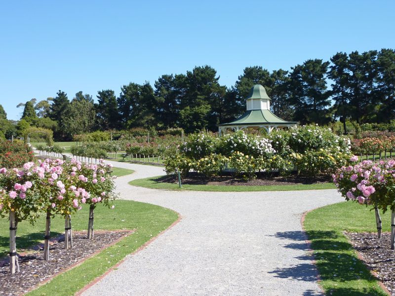 Werribee - Victoria State Rose Garden at Werribee Park, Werribee South - Path around rotunda