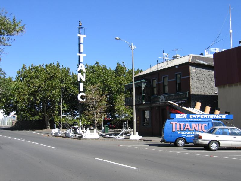 Williamstown - Nelson Place and shops: Titanic Theatre Restaurant, corner Nelson Pl and Kanowna St