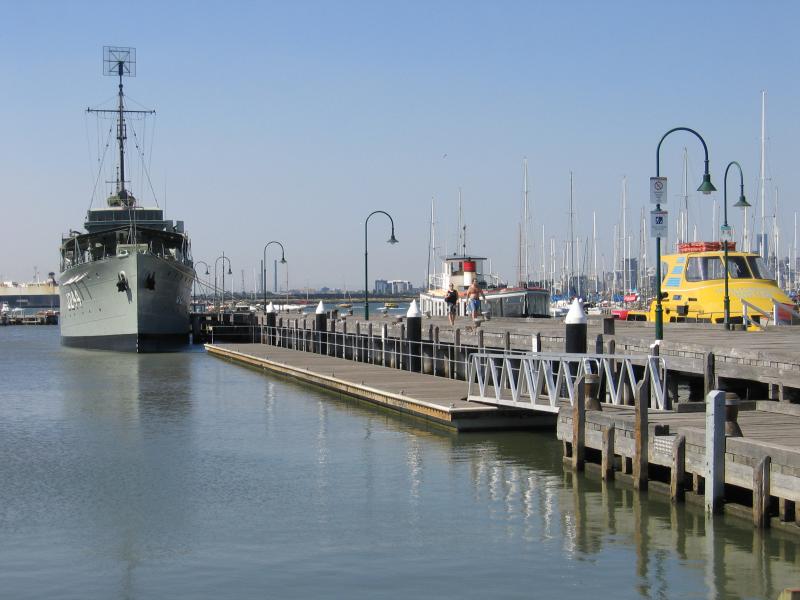 Williamstown - Commonwealth Reserve at Nelson Place and Gem Pier: View north along Gem Pier