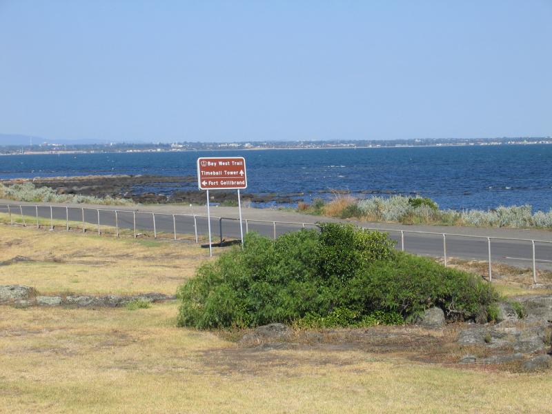 Williamstown - Point Gellibrand Coastal Heritage Park, Battery Road - View along Battery Rd at Old Fort Gellibrand site