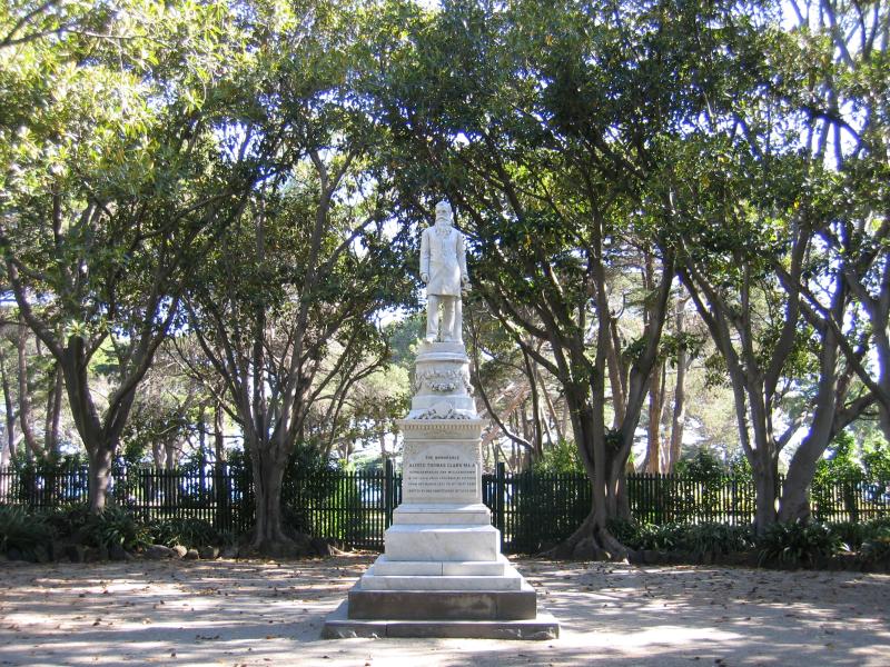 Williamstown - Fearon Reserve and Williamstown Botanic Gardens, Giffard Street: Alfred Thomas Clark statue, Botanic Gardens