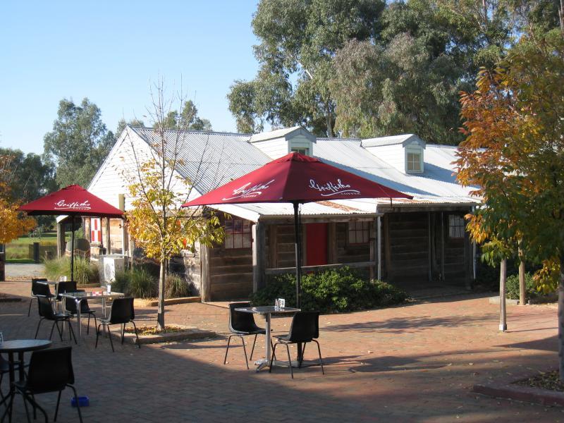 Wodonga - Gateway Village, Gateway Island: Courtyard behind La Maison Cafe and Musikids studio